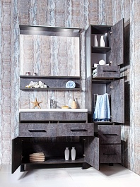 Бриклаер Зеркало для ванной Чили / Куба 90 цемент – фотография-2